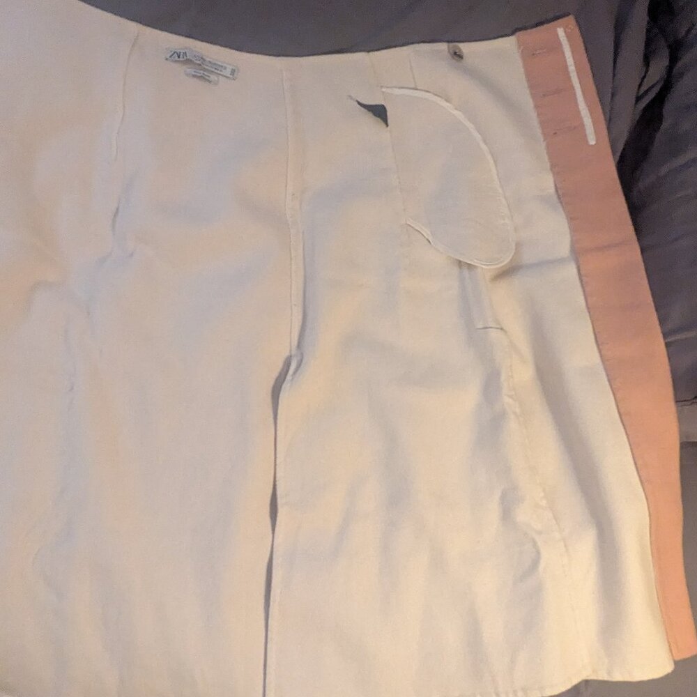 Limited Edition Zara Wool Skirt Midi A Line Wrap - Picture 10 of 14
